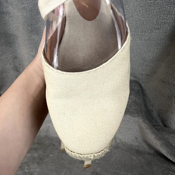 Castaner Carina Wedge Heel Sandals Womens 7 Sand Rope Sole Resort Vacation - Picture 10 of 16